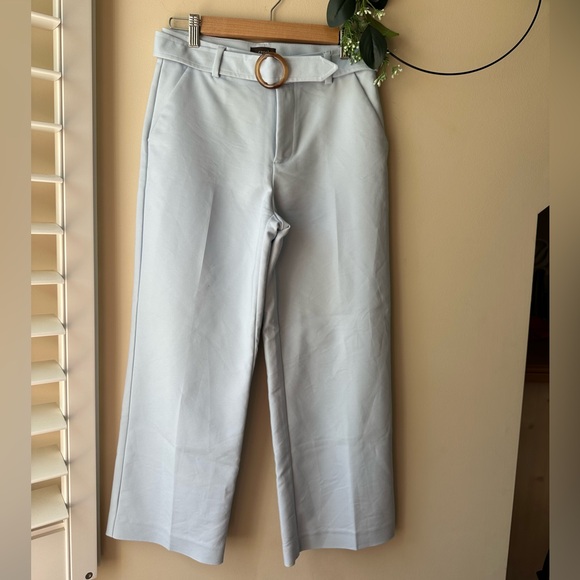 Derek Lam Pants - Derek Lam Crosby Light Blue Belted Culotte
